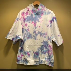 Fear of God Essentials - Custom tie dye cut off hoodie